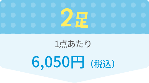 2足1点当たり6,050円（税込）