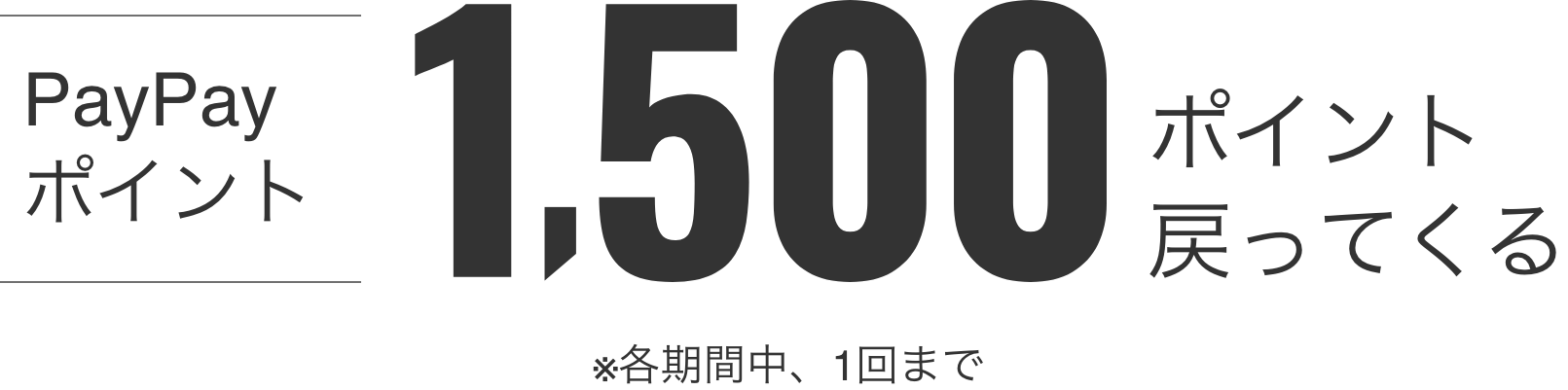 1500ポイントプレゼント